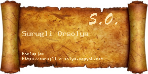 Surugli Orsolya névjegykártya